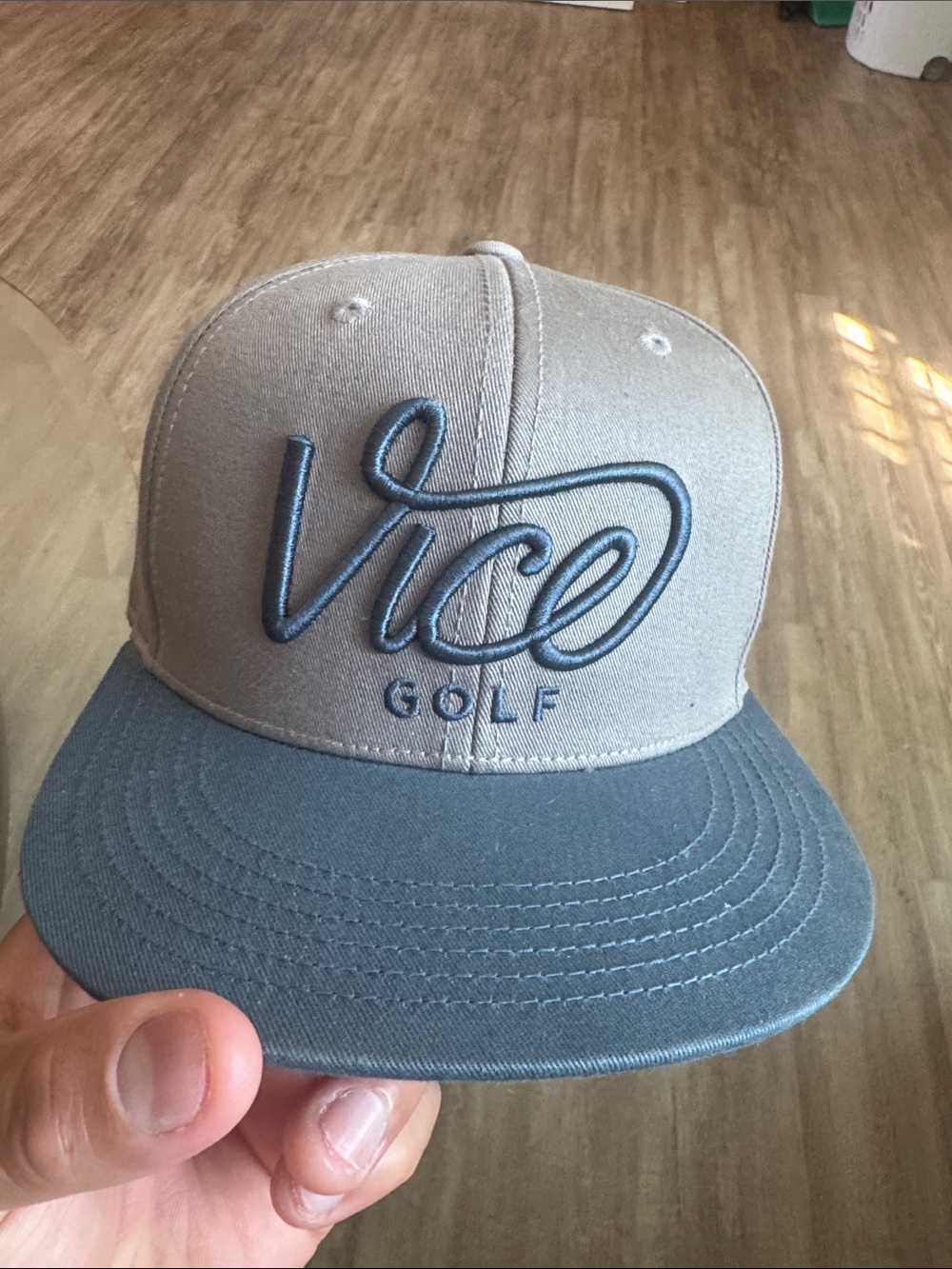 Two-Tone Gray Snapback Hat